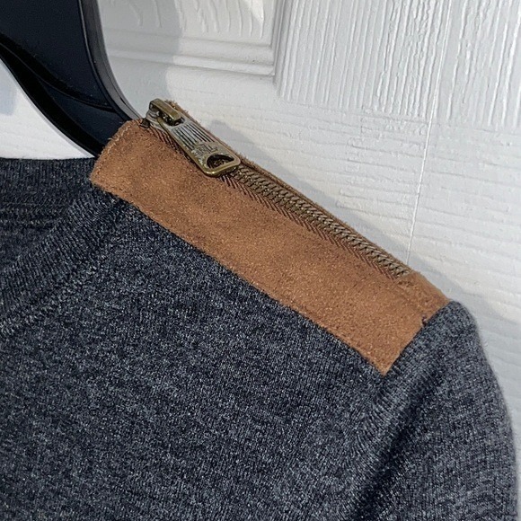 Women's Lauren Ralph Lauren‎ Top Long Sleeve Zip Shoulder Elbow Patch Size M - Picture 4 of 12